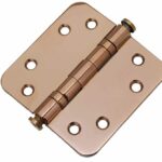 Kogellagerscharnier 8989 mm ronde hoek PVD gepolijst koper