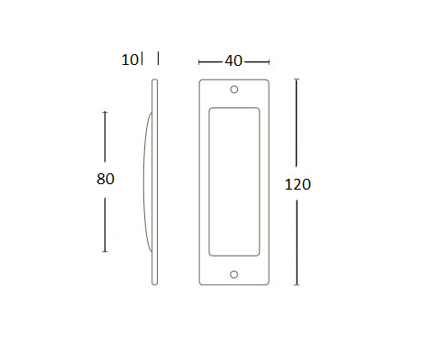 Intersteel Schuifdeurkom 120x40mm nikkel mat - Afbeelding 2