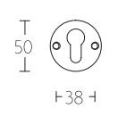 Cilinderplaatje PIET BOON PBY50IN mat rvs - Afbeelding 2