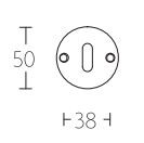 Sleutelplaatje PIET BOON PBN50IN mat rvs - Afbeelding 2