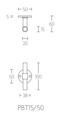 Deurklink PIET BOON PBT15/50 mat zwart - Afbeelding 2