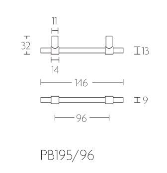 Meubelgreep PIET BOON 96 mm mat rvs - Afbeelding 2