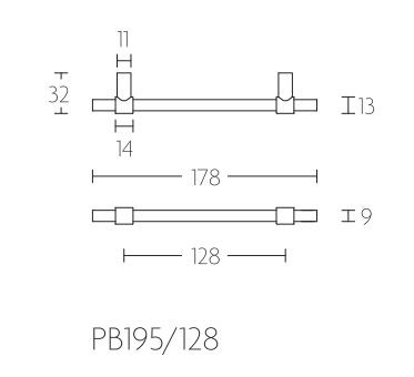 Meubelgreep PIET BOON 128 mm mat zwart - Afbeelding 2