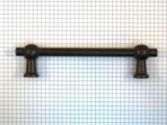 Dubbele T-greep ijzer geroest h.o.h. 128 mm