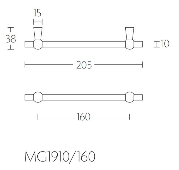 Meubelgreep TIMELESS MG1910-160 nikkel mat 160 mm - Afbeelding 2