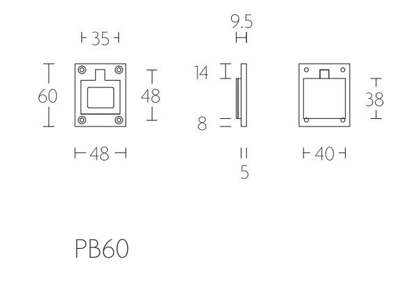 Luikring PIET BOON PB60 mat rvs 60 x 48 mm - Afbeelding 2
