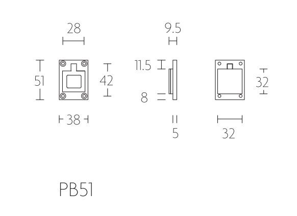 Luikring PIET BOON PB51 mat wit 51 x 38 mm - Afbeelding 2