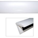 Binnen brievenbus met klep en tochtborstel wit