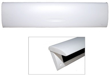 Binnen brievenbus met klep en tochtborstel wit