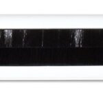 Binnen brievenbus zonder klep met borstel wit