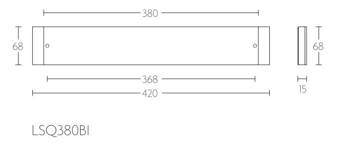 Binnen Briefplaat SQUARE LSQ380BI mat zwart - Afbeelding 2
