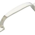 Handgreep op vierkante voet 130 mm nikkel