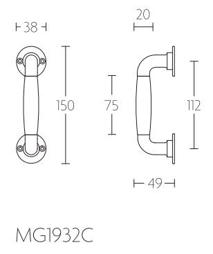 Deurgreep TIMELESS MG1932C mat nikkel/ebbenhout - Afbeelding 2
