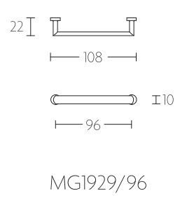 Meubelgreep Timeless MG1929-96 Glans Nikkel 96 mm