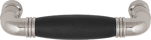 Meubelgreep Timeless MG1934-96 Mat Nikkel/Ebbenhout 96 mm