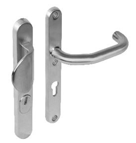 Intersteel Veiligheidsbeslag PC92 smal met kerntrek beveiliging greep/kruk SKG3 RVS