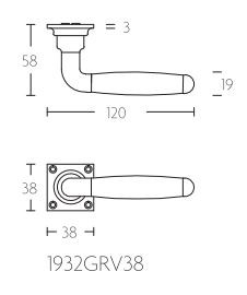 Deurklink TIMELESS 1932GRV38 mat nikkel/ebbenhout - Afbeelding 2