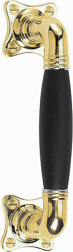 Deurgreep Timeless MG1934C Messing Ongelakt/Ebbenhout