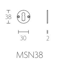 Sleutelplaatje TIMELESS MSN38 messing ongelakt - Afbeelding 2