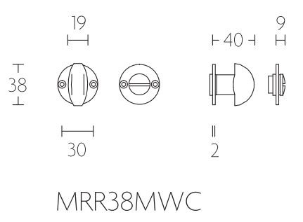 Toiletgarnituur TIMELESS MRR38MWC messing ongelakt - Afbeelding 2