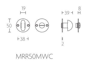 Toiletgarnituur TIMELESS MRR50MWC mat nikkel - Afbeelding 2