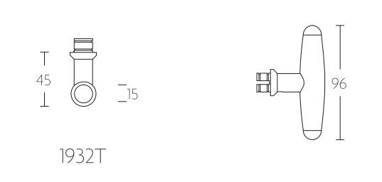 Deurklink TIMELESS 1932TMRR50 mat nikkel/ebbenhout - Afbeelding 2