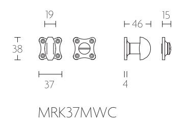 Toiletgarnituur TIMELESS MRK37MWC glans nikkel - Afbeelding 2