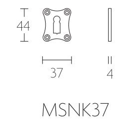 Sleutelplaatje TIMELESS MSNK37 glans nikkel - Afbeelding 2
