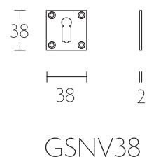 Sleutelplaatje TIMELESS GSNV38 messing ongelakt - Afbeelding 2