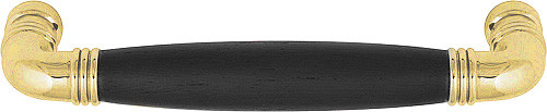 Meubelgreep Timeless MG1934-128 Messing Ongelakt/Ebbenhout 128 mm