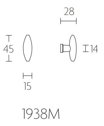 Meubelknop TIMELESS 1938M messing ongelakt 45 mm - Afbeelding 2