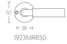 Deurklink TIMELESS 1923MRR50 mat nikkel/ebbenhout - Afbeelding 2