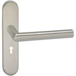 Deurkruk Harrow op schild ovaal SL56 Verdekt RVS