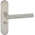 Deurkruk Harrow op schild ovaal WC63 Verdekt RVS