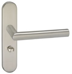 Deurkruk Harrow op schild ovaal WC63 Verdekt RVS