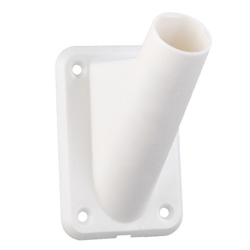 Vlaggenstokhouder met achterplaat Nylon Wit