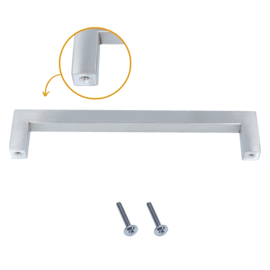 Greep recht RVS 160 mm