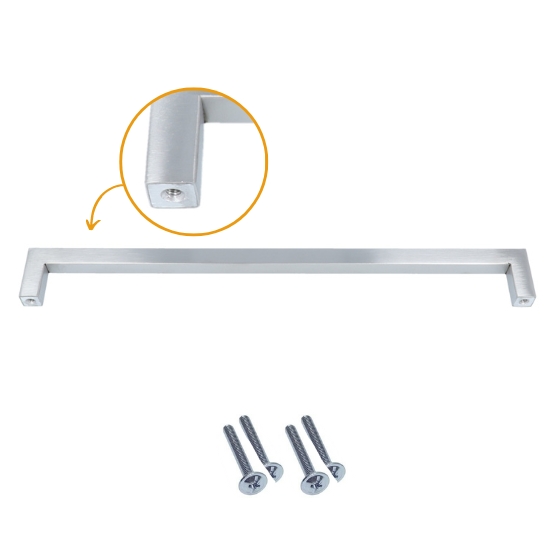 Greep recht RVS 288 mm