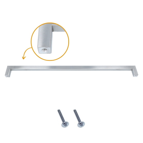 Greep recht RVS 392 mm