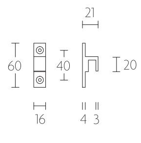 Losse haak LSQRB-HOOK mat rvs - Afbeelding 2