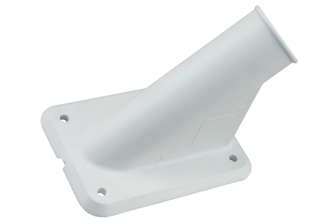 Vlaggenstokhouder met achterplaat Nylon wit