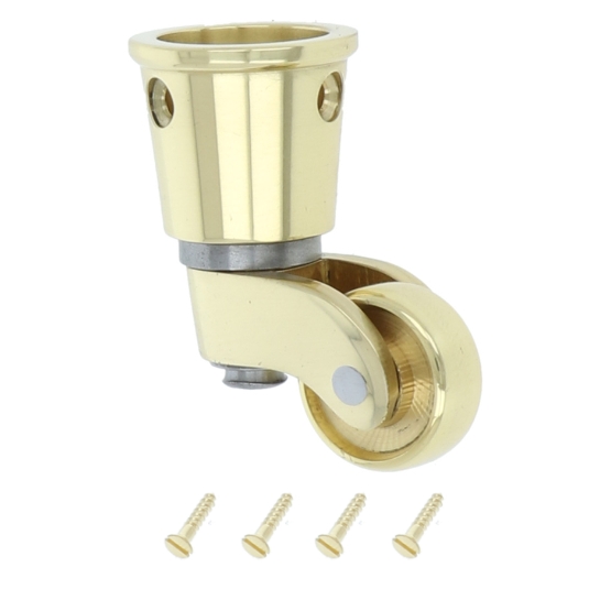 Wiel messing met messing sok 19 mm (binnen)