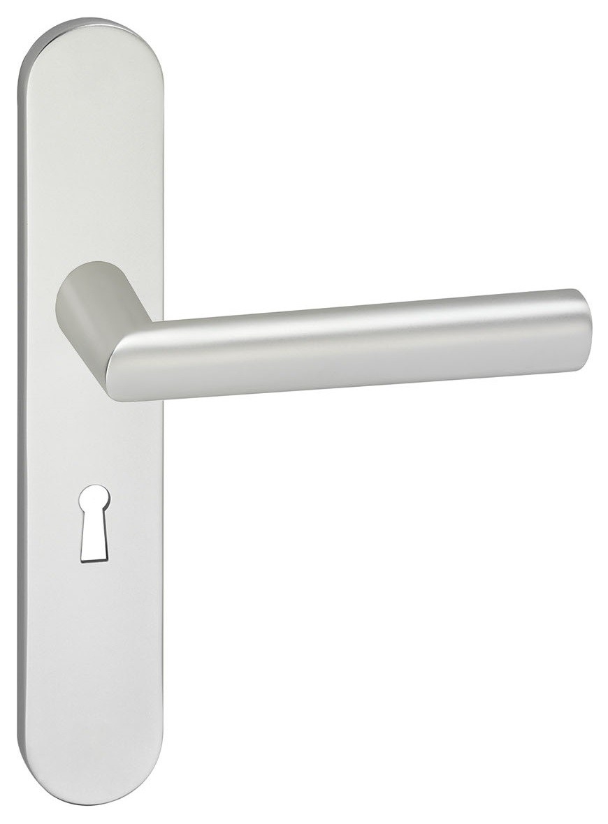 Deurkruk London op schild Ovaal SL56 Verdekt Aluminium