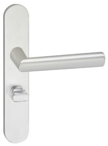 Deurkruk London op schild Ovaal WC63 Verdekt Aluminium