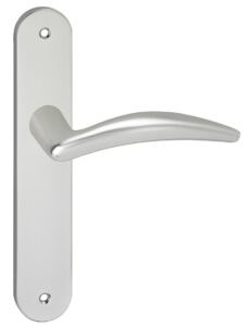 Deurkruk Windsor op schild Ovaal Blind Aluminium