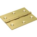 Smalscharnier 50x40 mm massief messing