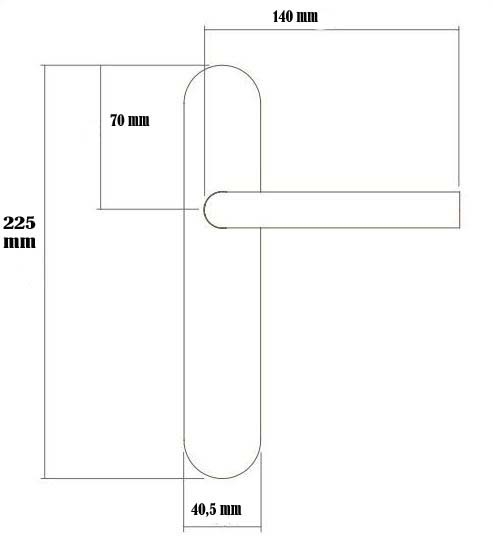Deurklink Harrow op schild ovaal SL56 Verdekt rvs - Afbeelding 2