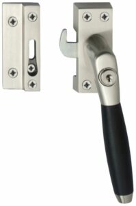 Intersteel SKG1 Afsluitbare raamsluiting rechts Ton 400 nikkel mat/ebbenhout compleet