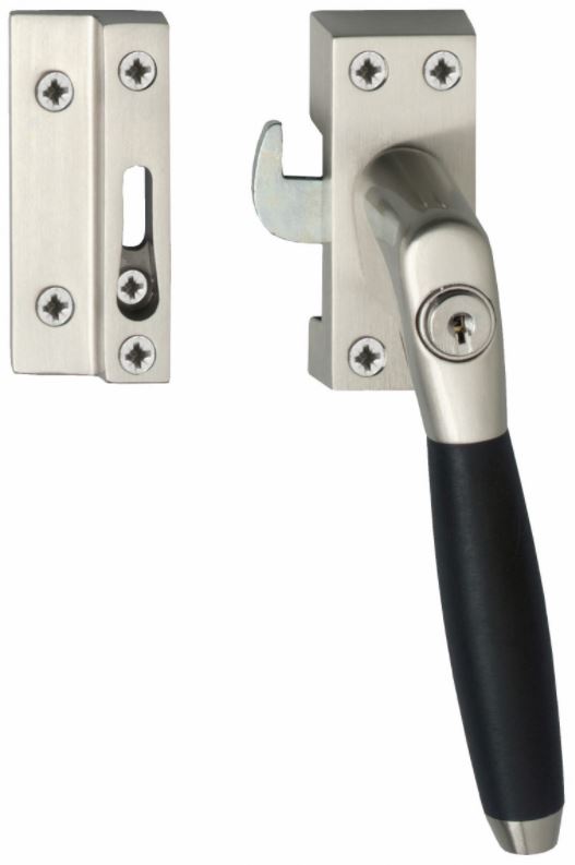 Intersteel SKG1 Afsluitbare raamsluiting rechts Ton 400 nikkel mat/ebbenhout compleet