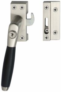 Intersteel SKG1 Afsluitbare raamsluiting links Ton 400 nikkel mat/ebbenhout compleet